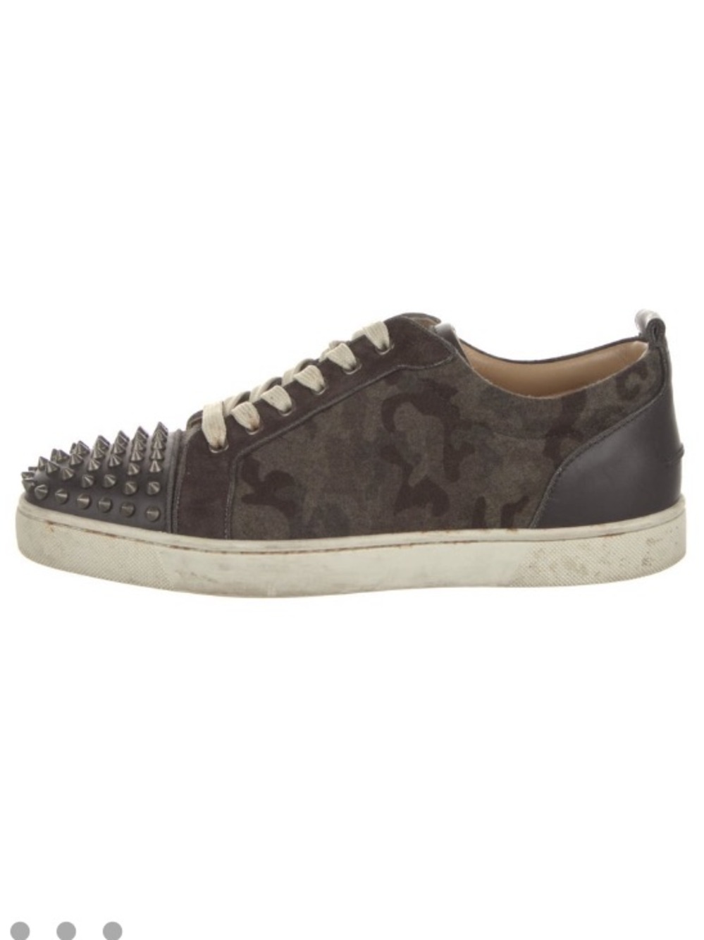 Christian Louboutin Studded Camo Low-Top Sneaker 41.5